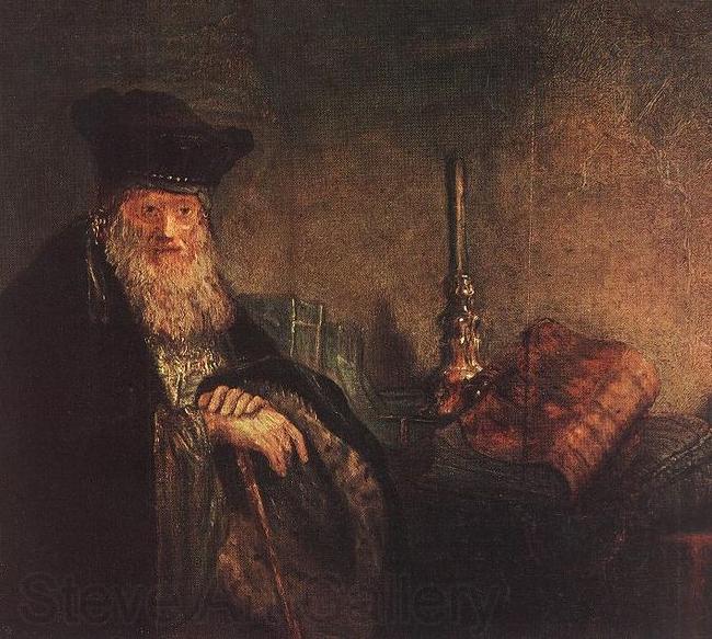 Rembrandt Peale Old Rabbi Germany oil painting art
